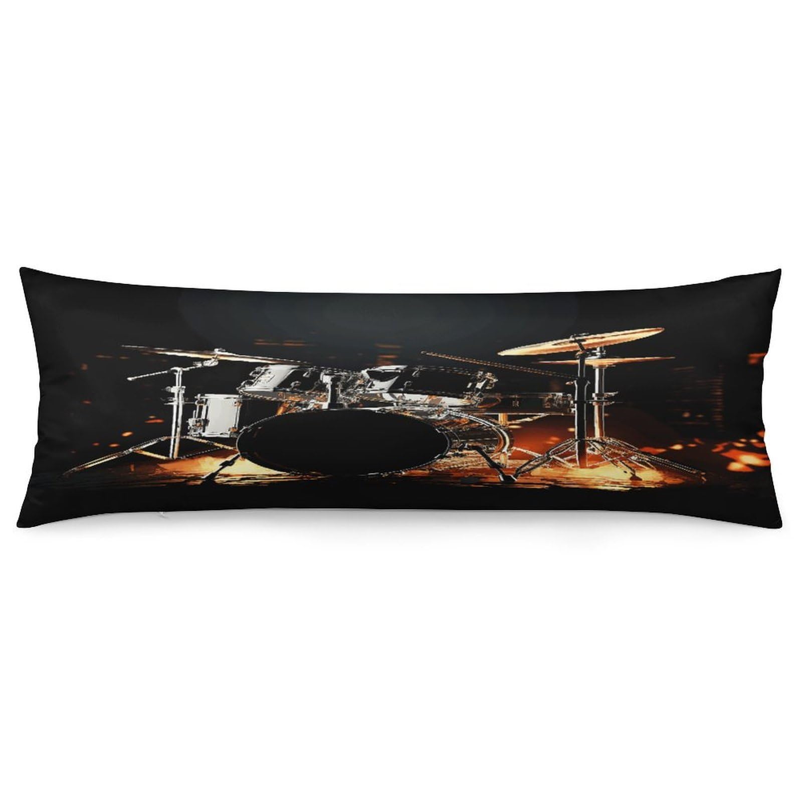 Drummer Body Pillow Cover Luxury Long Body Pillow Pillowcase with Hidden Zipper Breathable Soft Cozy Pillow Case Wrinkle Fade Resistant Pillowcase 20''×54''