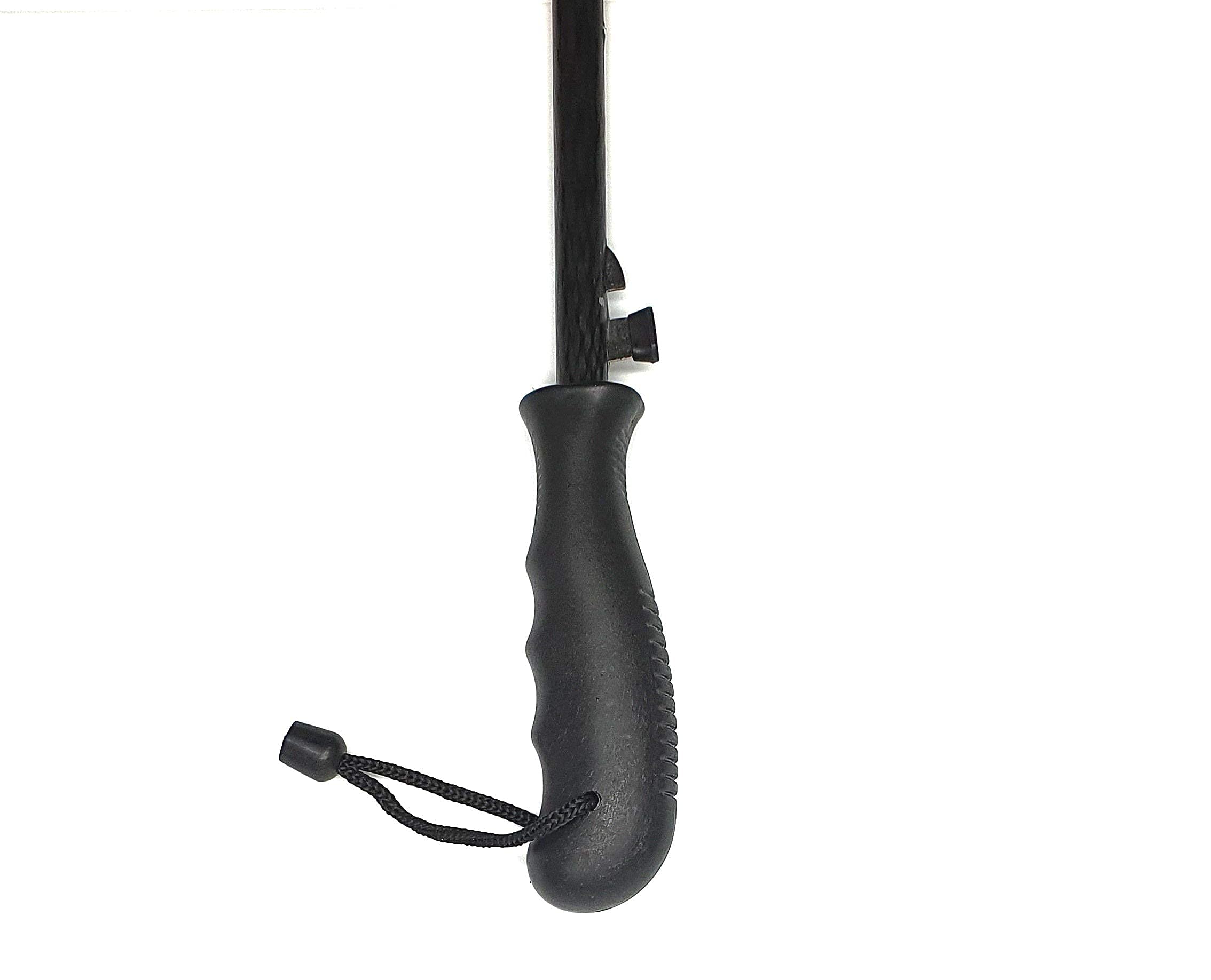 B.M.W Grand parapluie à 8 nervures de 111,8 cm | Tige en métal avec coque extérieure semblable à de la fibre de carbone et poignée ergonomique avec dragonne | Robuste et coupe-vent, bleu marine et