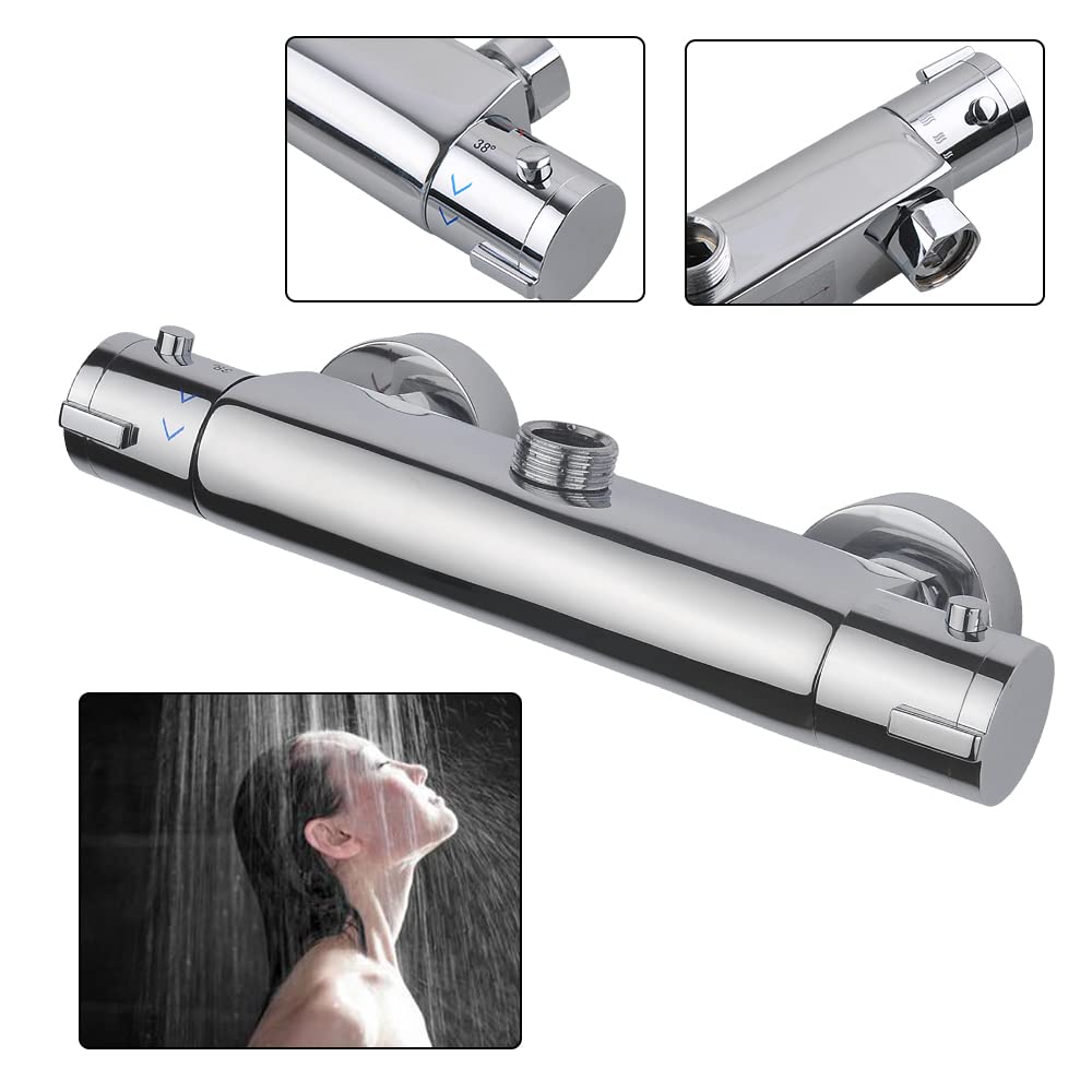 Termostat Bathroom Faucet Valve – blender do wody o stałej temperaturze z regulatorem temperatury (20-50°C), montaż ścienny do łazienki i kuchni, temperatura bezpieczeństwa 38°C, idealny dla rodziny i