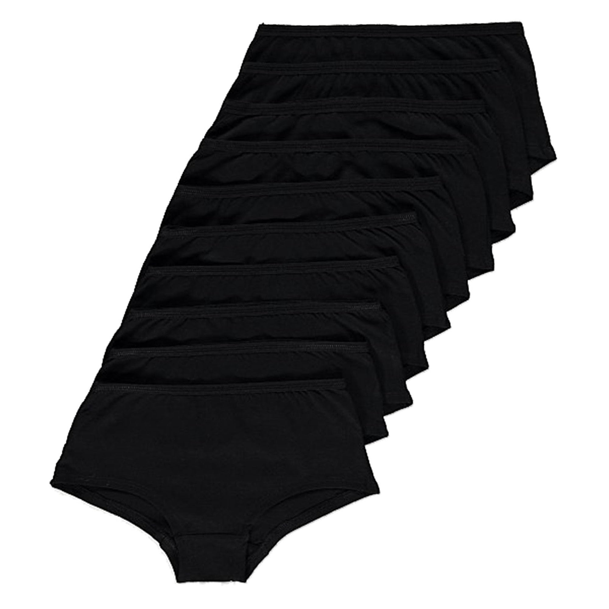 The Essentials Direct GIRLS PACK 0F 10 UK EX STORES HIPSTER SHORTS KNICKERS UNDERWEAR 100% COTTON