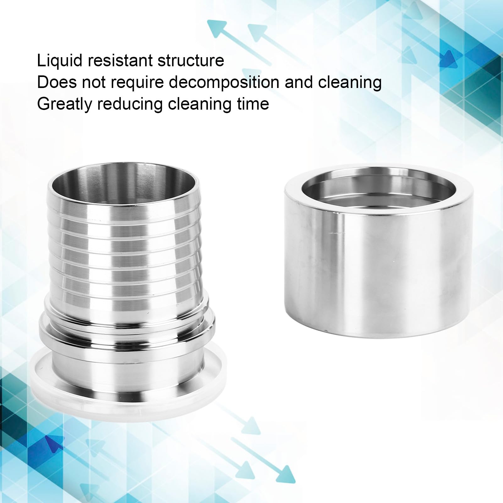 KANASI Adaptateur de tuyau, joint de compression à connexion rapide en acier inoxydable 304 pour systèmes de fluides hydrauliques et industriels