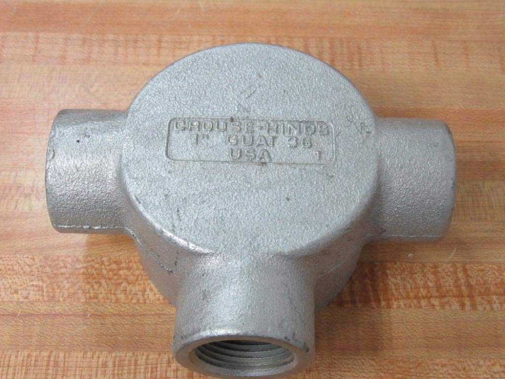 GUAT36 Electrogalvanized and Aluminum Acrylic Paint Feraloy Iron Alloy Conduit Outlet Box With Cover 3 Inch 15.5 Cubic-Inch Series GUAT Condulet