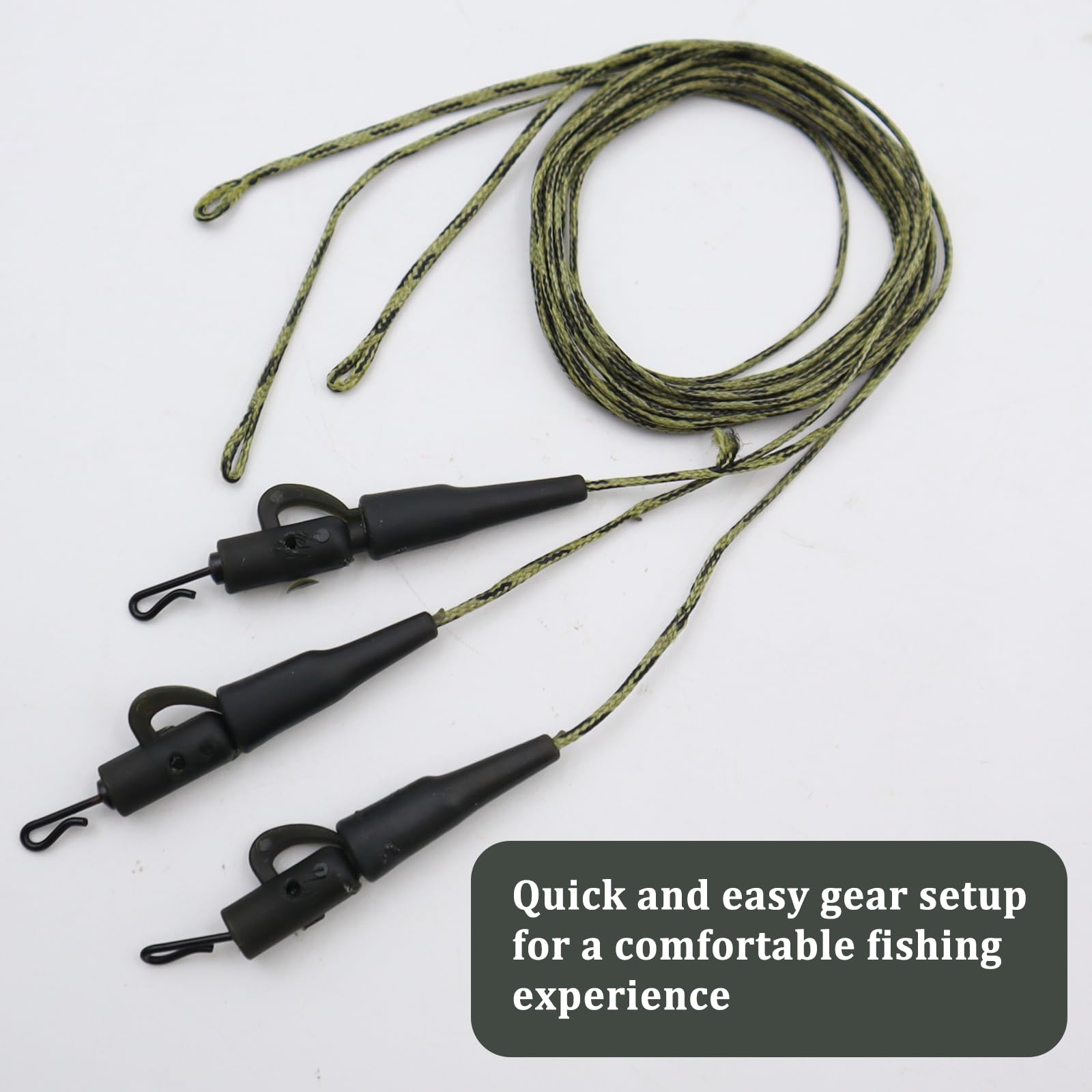 6 Piezas Carp Leadcore Leaders 70cm Clips de Plomo de Seguridad 25 Libra Clips de Cola de Pesca Accesorios Pesca Equipo de Pesca al Aire Articulos de Pesca para Agua Dulce Salada Carpa Trucha