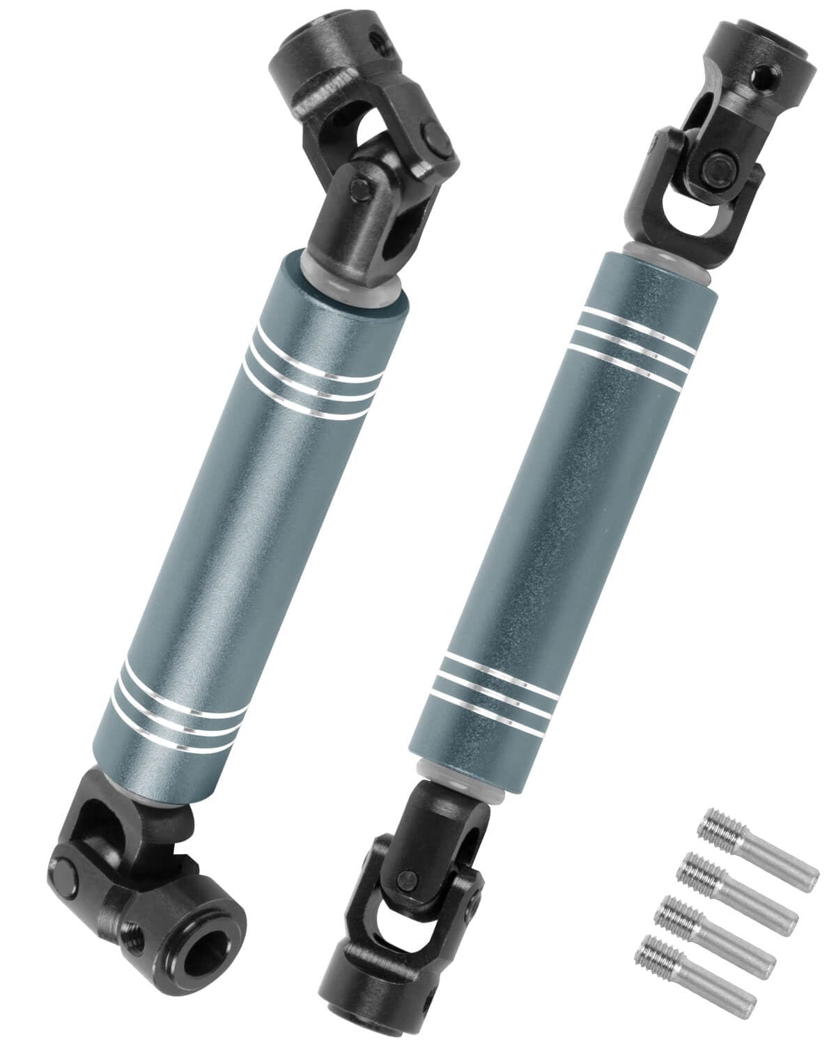 RCMYou RC Drive Shaft Axles 98-115MM Upgrades Part for 1/10 Axial SCX10 SCX10 II 90046 SCX10 III AXI03007 TRX4 D90 RC Crawler,2PCS Universal Driveshaft CVD Hop-Ups,Titanium