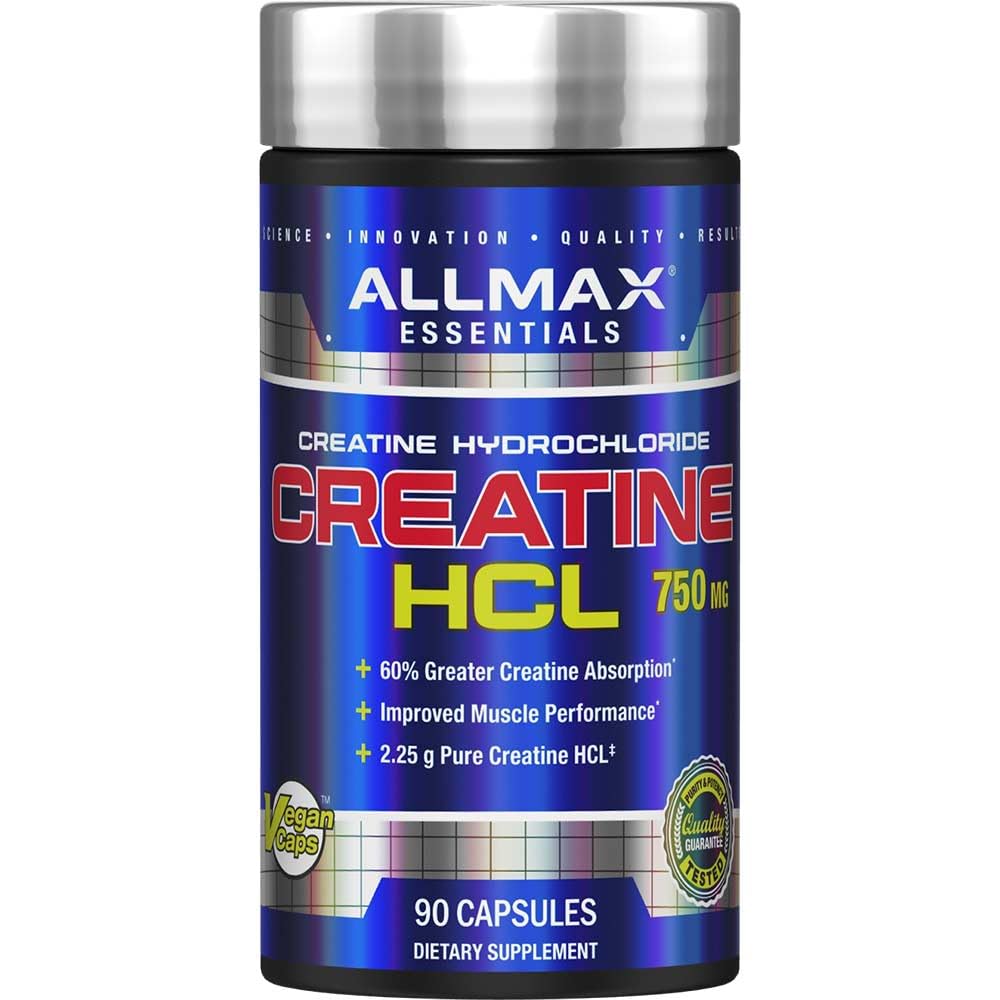 ALLMAX Essentials Creatine HCL 750mg Capsules, 90 Capsules