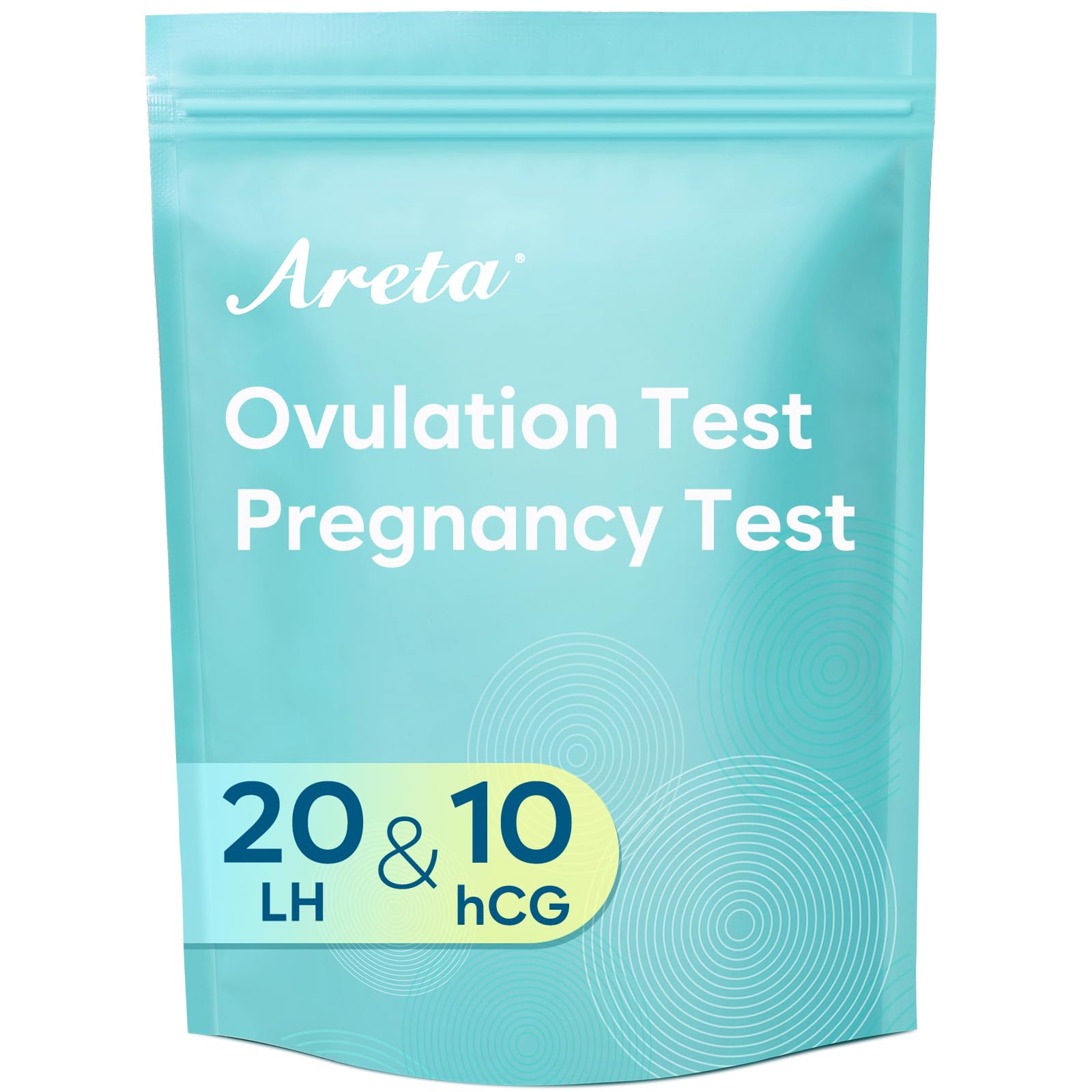Areta Ovulation & Pregnancy Test Strips: 20 Ovulation Strips & 10 Pregnancy Tests Combo Kit | Accurate at-Home Fertility Tracker