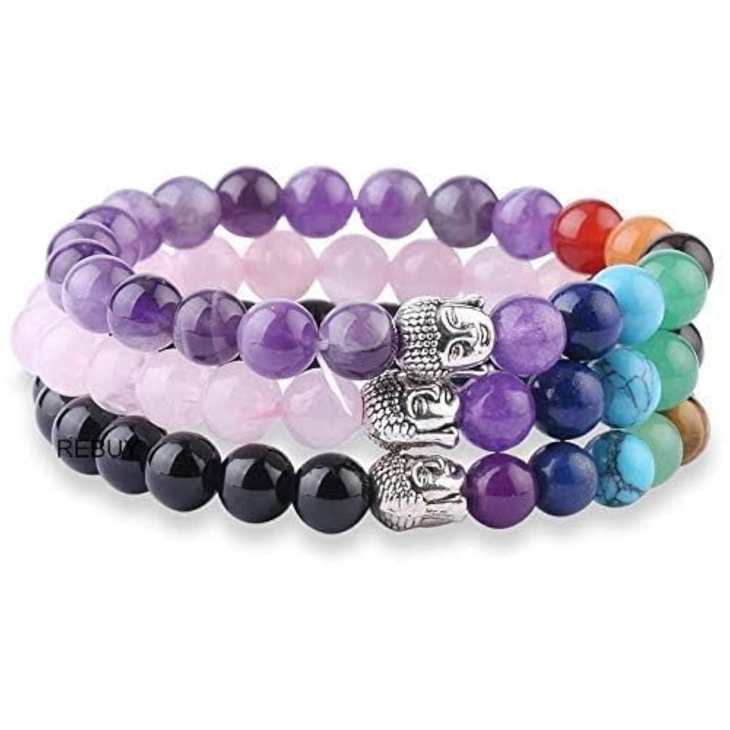 See full amazon price history chart for Amethyst, Rose Quartz, Black Tourmaline 7 Chakra with Buddha Head Healing Bracelet Multicolored Pack of 3 by REBUY Amethyst, Rose Quartz, Black Tourmaline 7 Chakra with Buddha Head Healing Bracelet Multicolored Pack of 3 by REBUY (B08B4WW8JT) Amazon Price History, Amazon Price Tracker