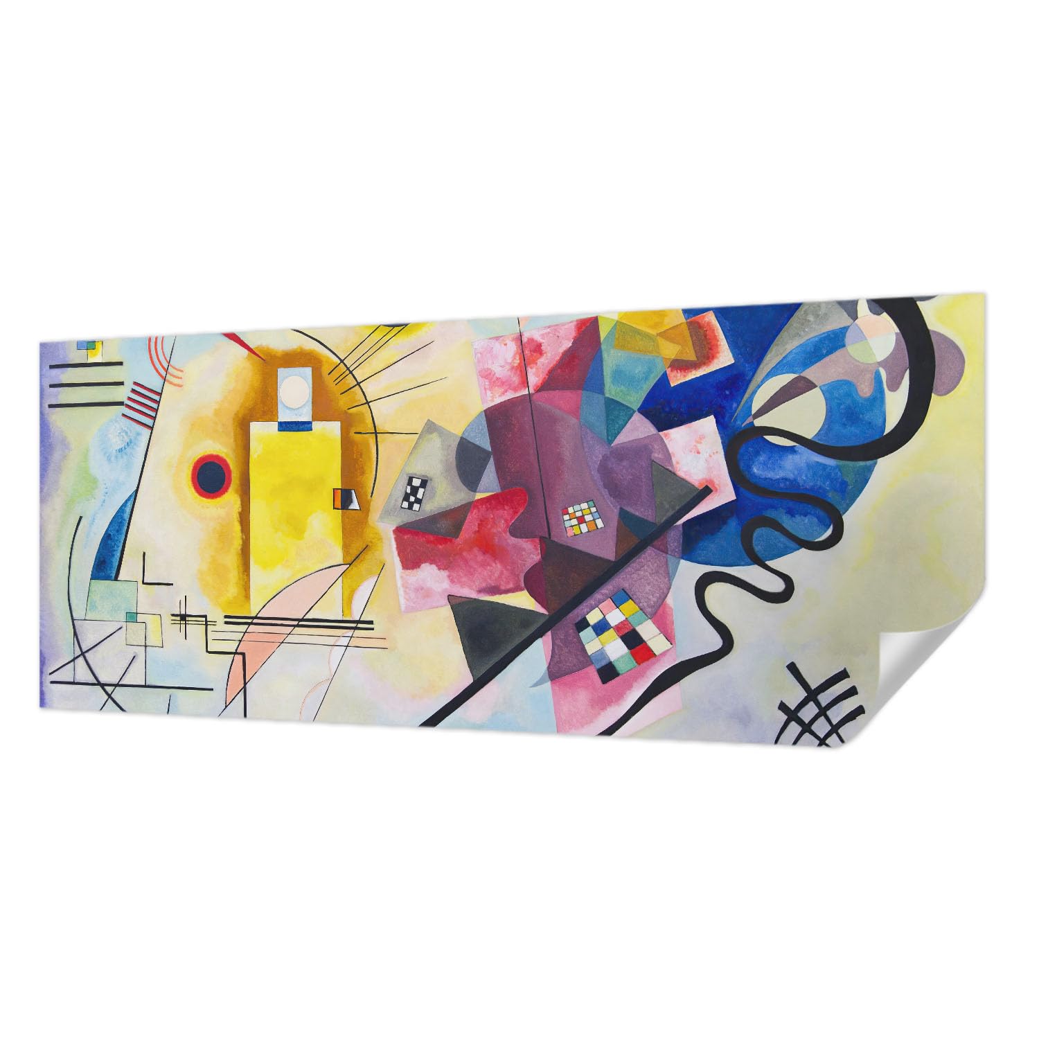 Papier peint adhésif motif abstraction colorée 250x104 cm