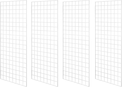 Vista 10 de Paneles de rejilla de grado comercial – Panel de rejilla resistente para cualquier exhibición minorista, 2 pies de ancho x 6 pies de alto, 4 paneles