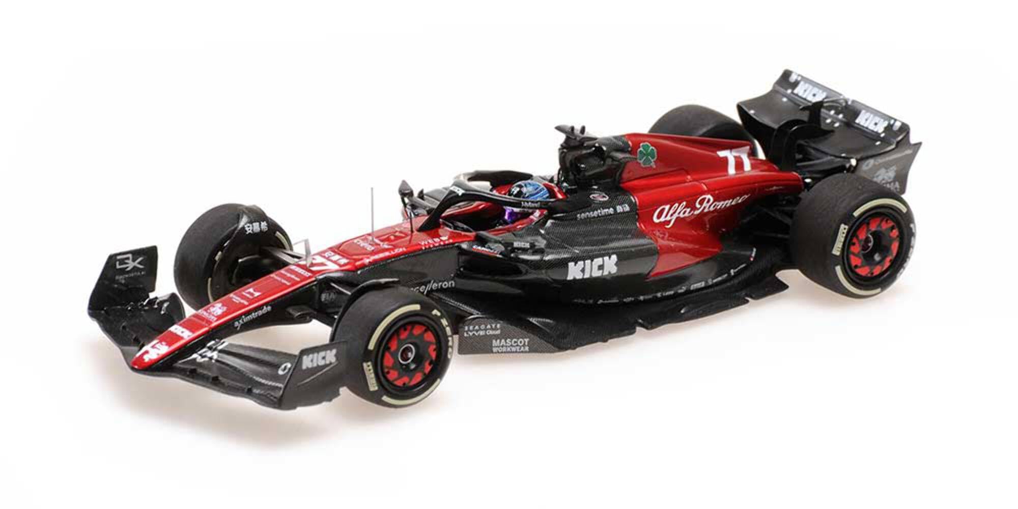 Minichamps 117230177 - Alf. Rome. C43 Valtteri Bottas Australian GP 2023 - echelle 1/18 - modèle de Voiture