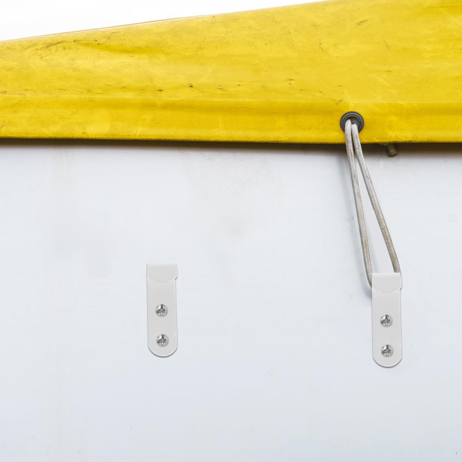 SOLUSTRE Markisenleuchtenclips und Planenhaken aus Metall und Kunststoff Wetterbeständig Passform für Outdoor Camping und Anhängerabdeckungen Weiß 1 Satz