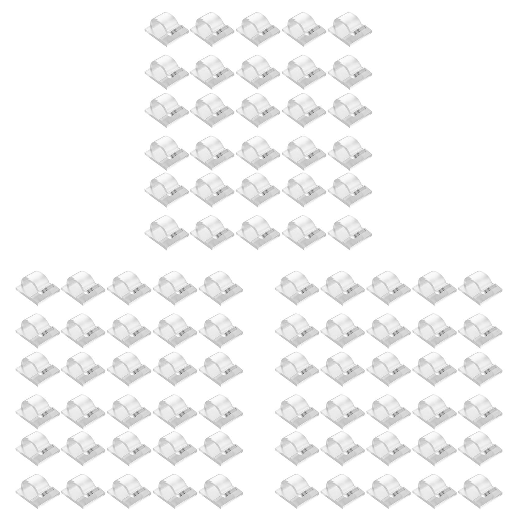 Vjsujehgy Hooks for Outdoor String Lights Clips 90 Pack Clips Clear Light Hook with 90 Waterproof Adhesive Backing
