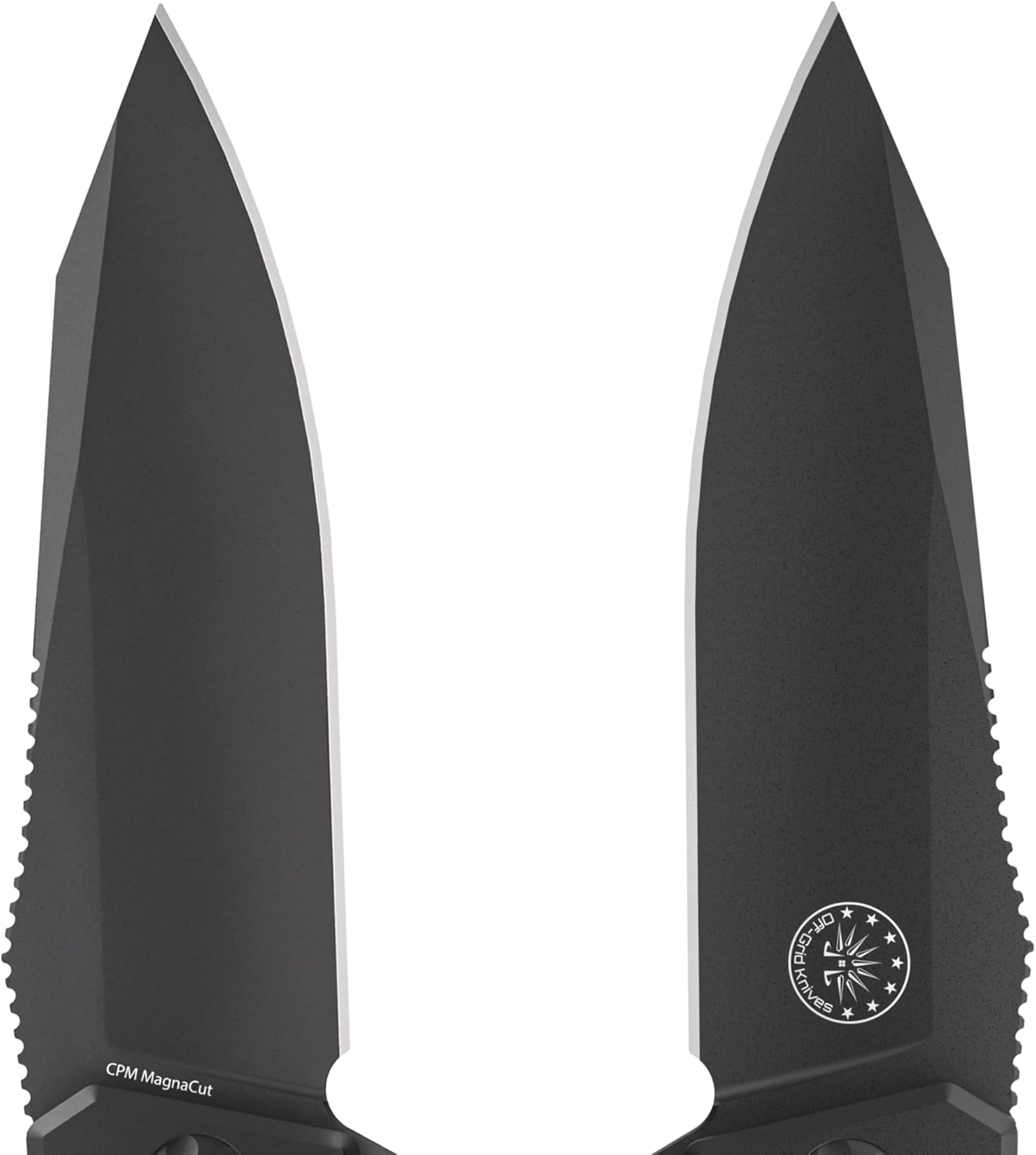 Off-Grid Knives - SCORPION V3, Large EDC Knife with Premium MagnaCut Blade Steel, Titanium Scales, Carbon Fiber Inlays, Manual Ball Bearing Flipper, Four Finger Grip, Deep Pocket Carry (Blackout)