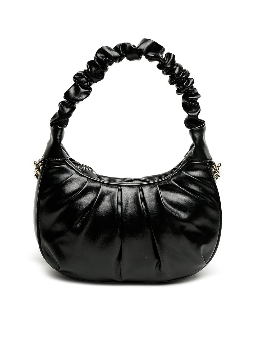 Lychee bags Women Pu Black Shoulder Bag (B0B3JL6Q27) Amazon Price History, Amazon Price Tracker