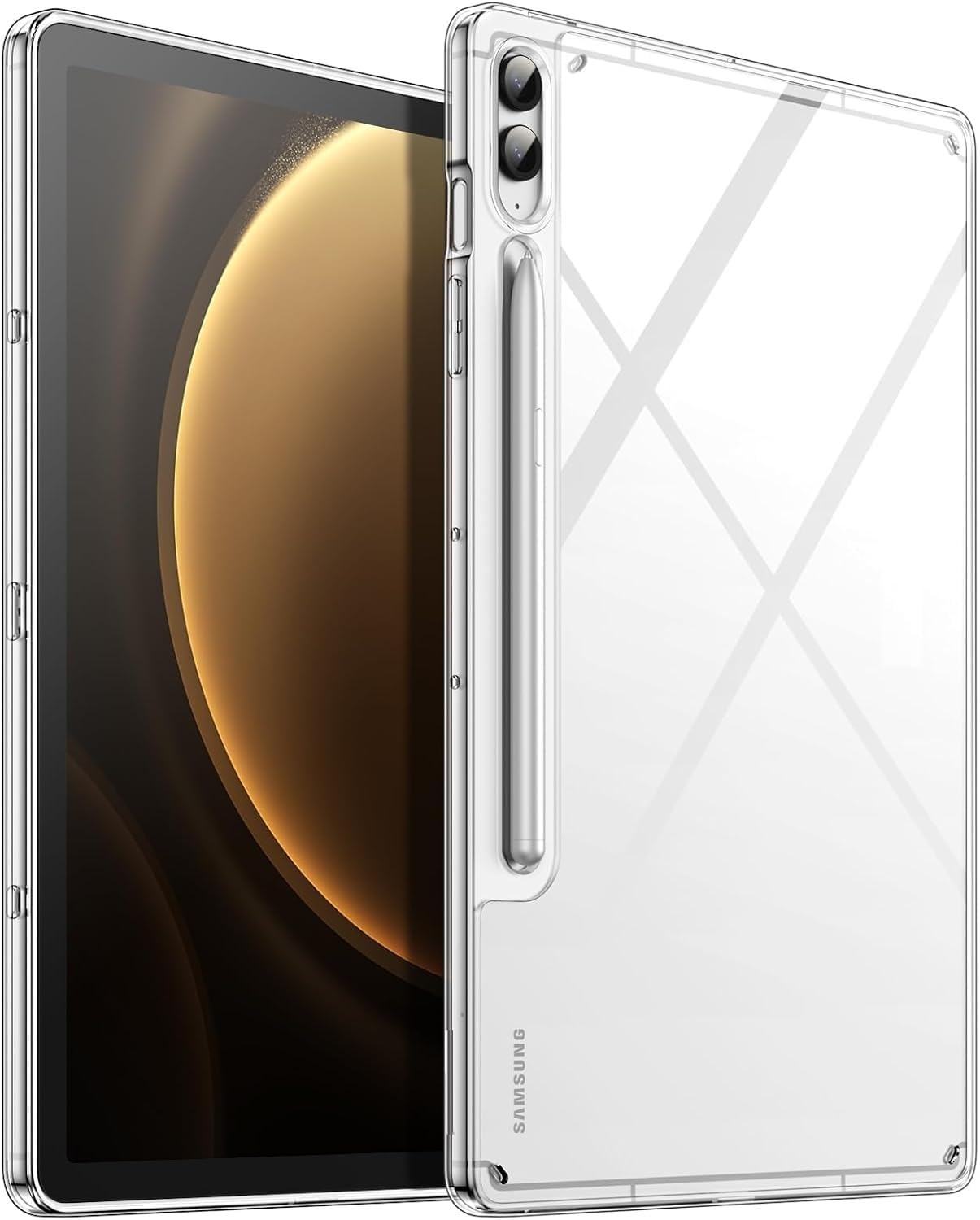 TGK Clear Back Case Cover for Samsung Galaxy Tab S9 FE Plus 12.4-Inch Transparent-image-1