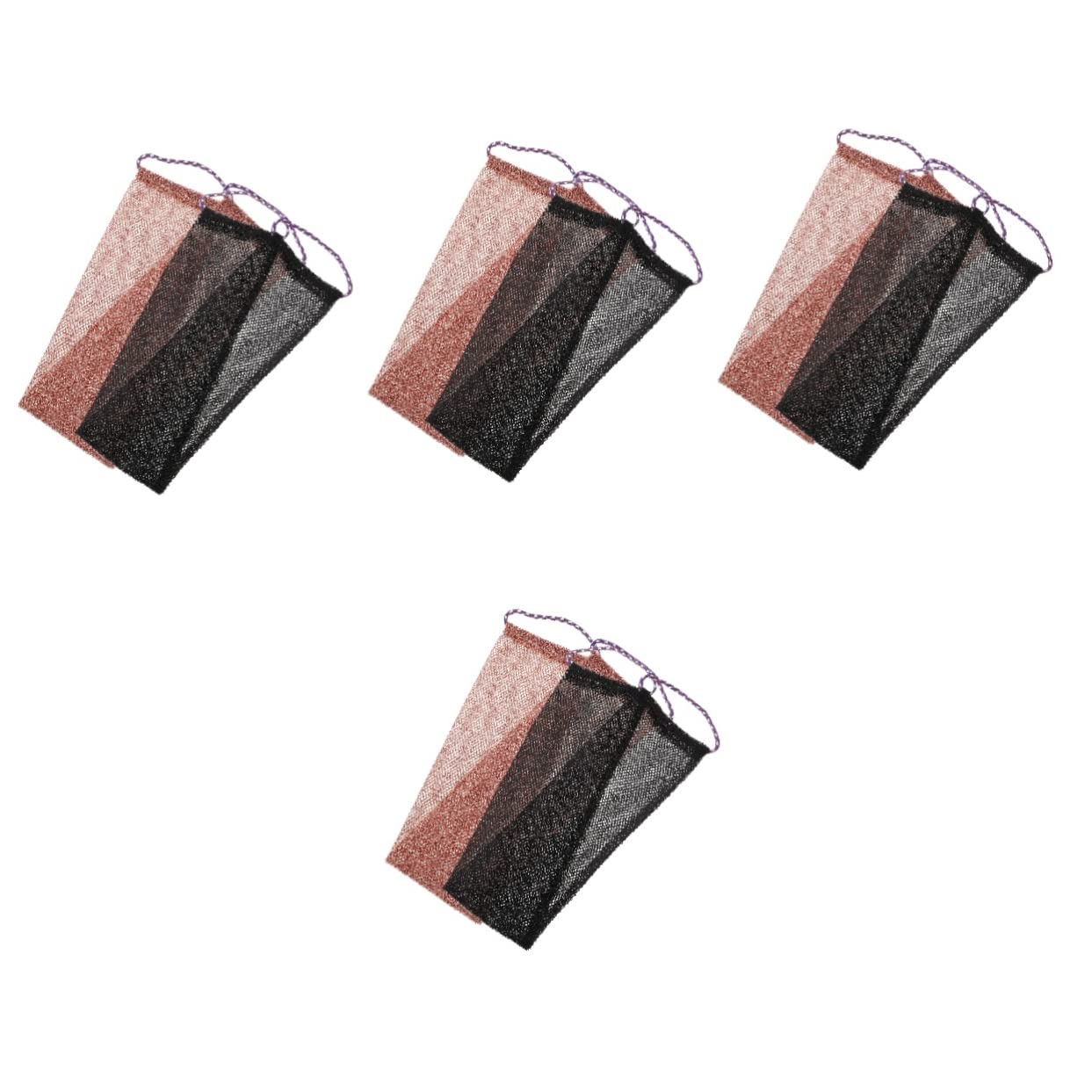 FOMIYES Juego de 4 Esponjas Africanas para Exfoliantes Corporales Esponjas de Red Africanas para Baño (2 Unidades X 4)