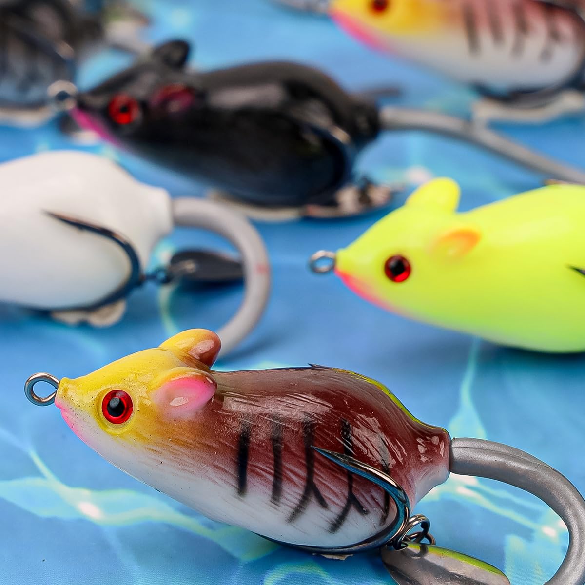 Leurre de grenouille Topwater à grande bouche, appât de basse en Silicone Durable et réaliste flottant pour brochet, tête de serpent, saumon, truite, poisson-chat