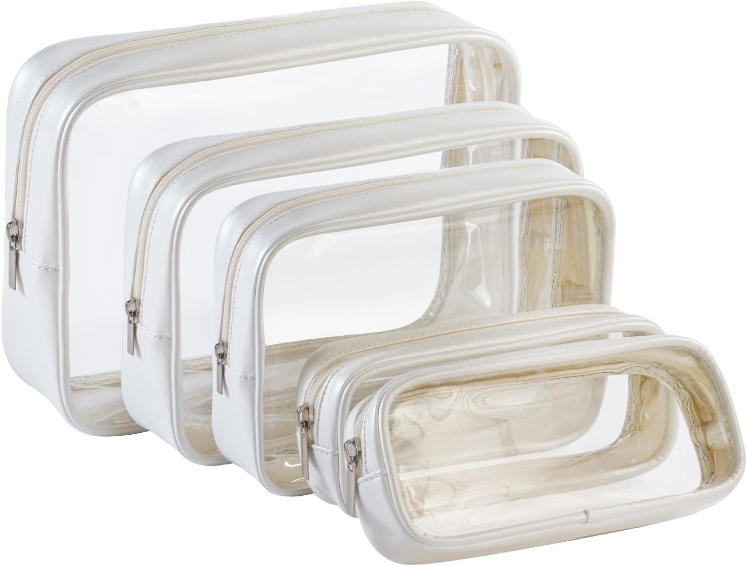 TSA Approved 5-Piece Diaper Bag Organizer Pouch Set Clear Waterproof TPU Kids Toiletry Storage Set Travel Packing Clutch Cube Bags for Baby Nursing TSA Approved 5-Piece Diaper Bag Organizer Pouch Set Clear Waterproof TPU Kids Toiletry Storage Set Travel Packing Clutch Cube Bags for Baby Nursing