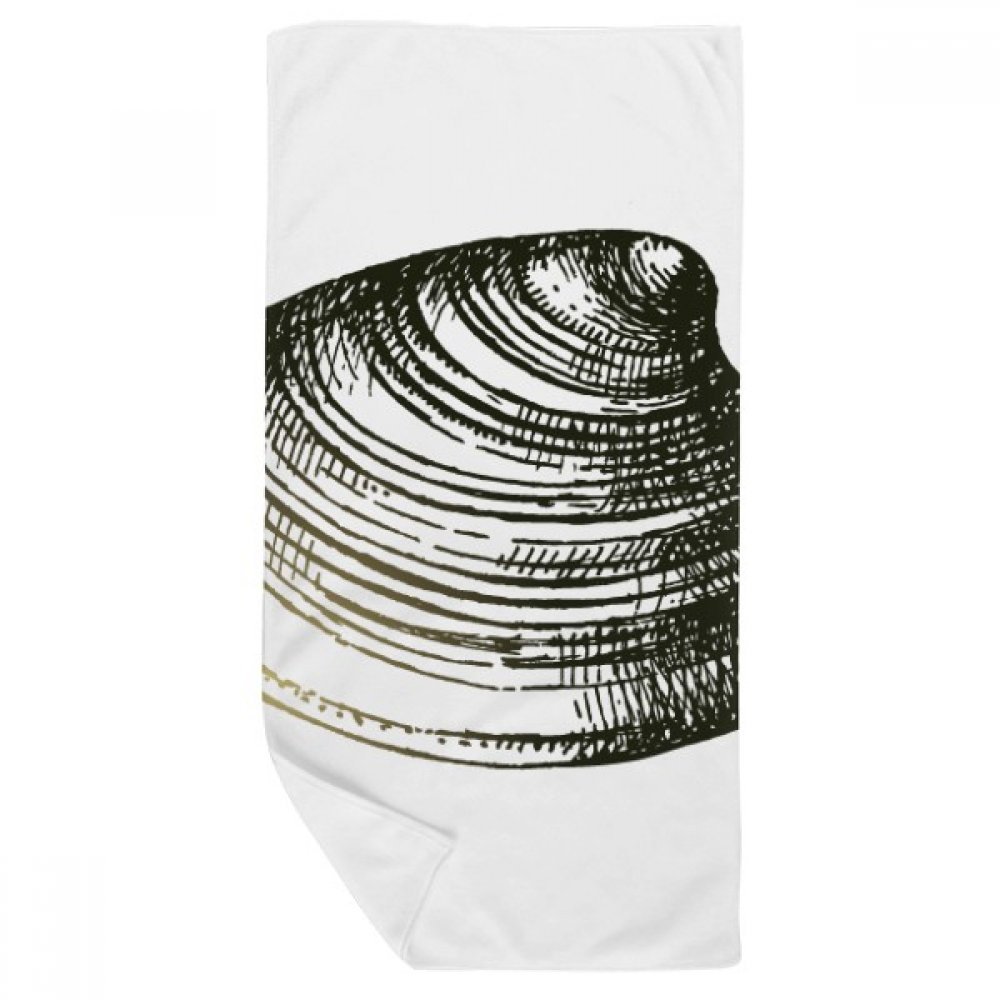 Serviette de bain pétoncle noir essuie-mains doux multicolor 35x70cm