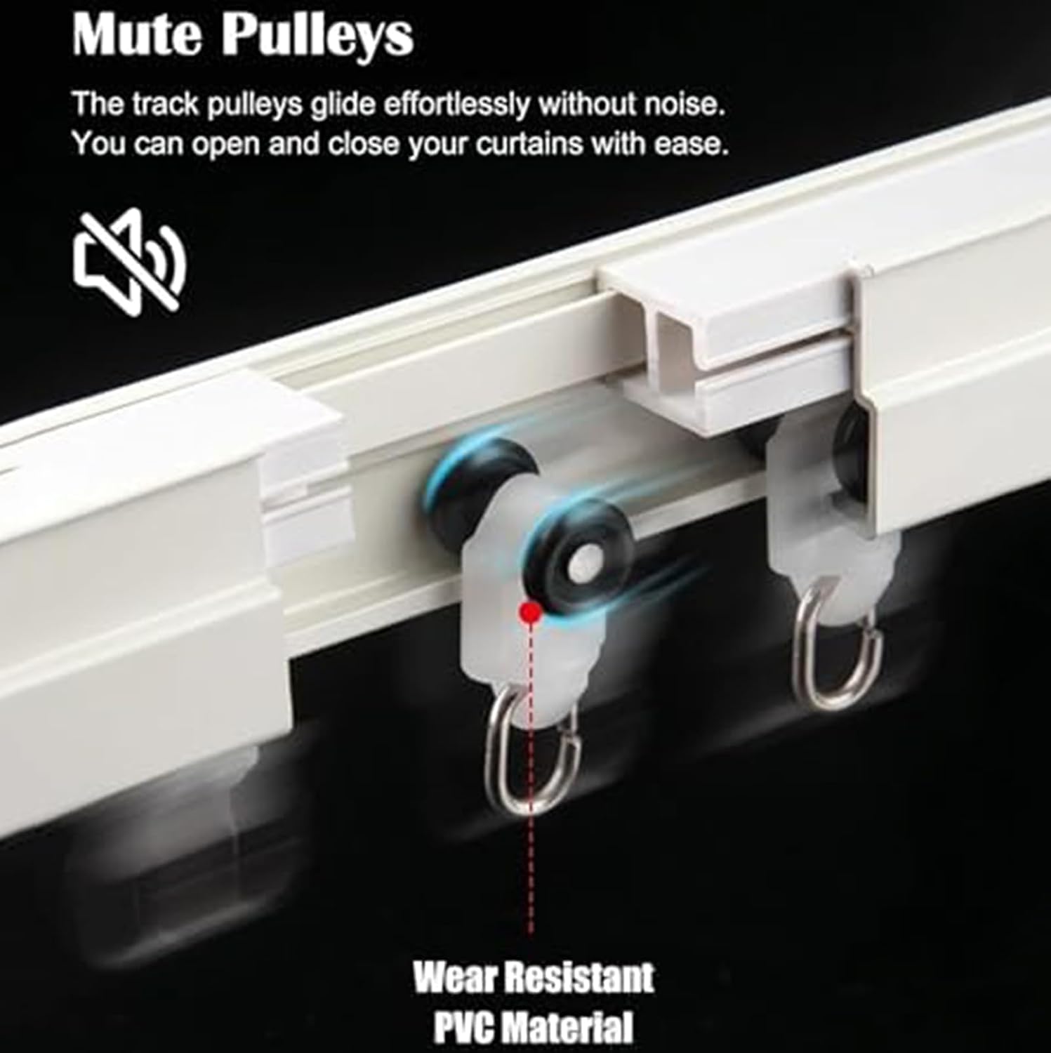 Flexible Curtain Track 2-Layer Silent Double Rail for U-Shaped Bay Ideal for L-Shaped Balconies in Living Room 130cm (4.3ft) Wall-Mounted Solution