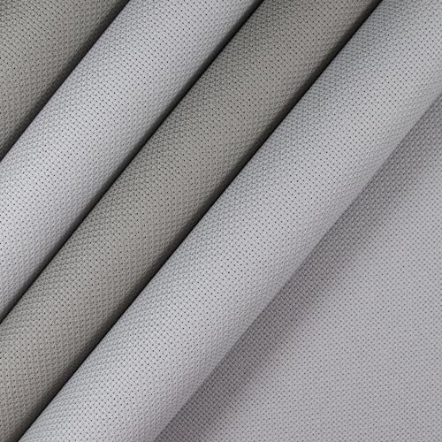Image of KCS 4 pc of 12 inch x 18 inch(30cmx45cm) 14CT Counted Cotton Aida Cloth Cross Stitch Fabric (Light Grey+Medium Grey)