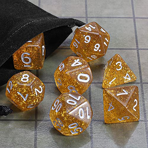 Image of CiaraQ 7pcs Polyhedral Dice Set for Dungeon and Dragons MTG Table Games