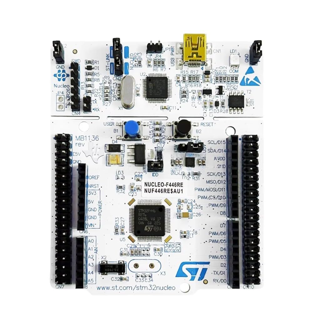 Scheda di Sviluppo NUCLEO-F446RE STM32 Nucleo-64 Compatibile con/con Supporto per MCU STM32F446RE e Connettività.