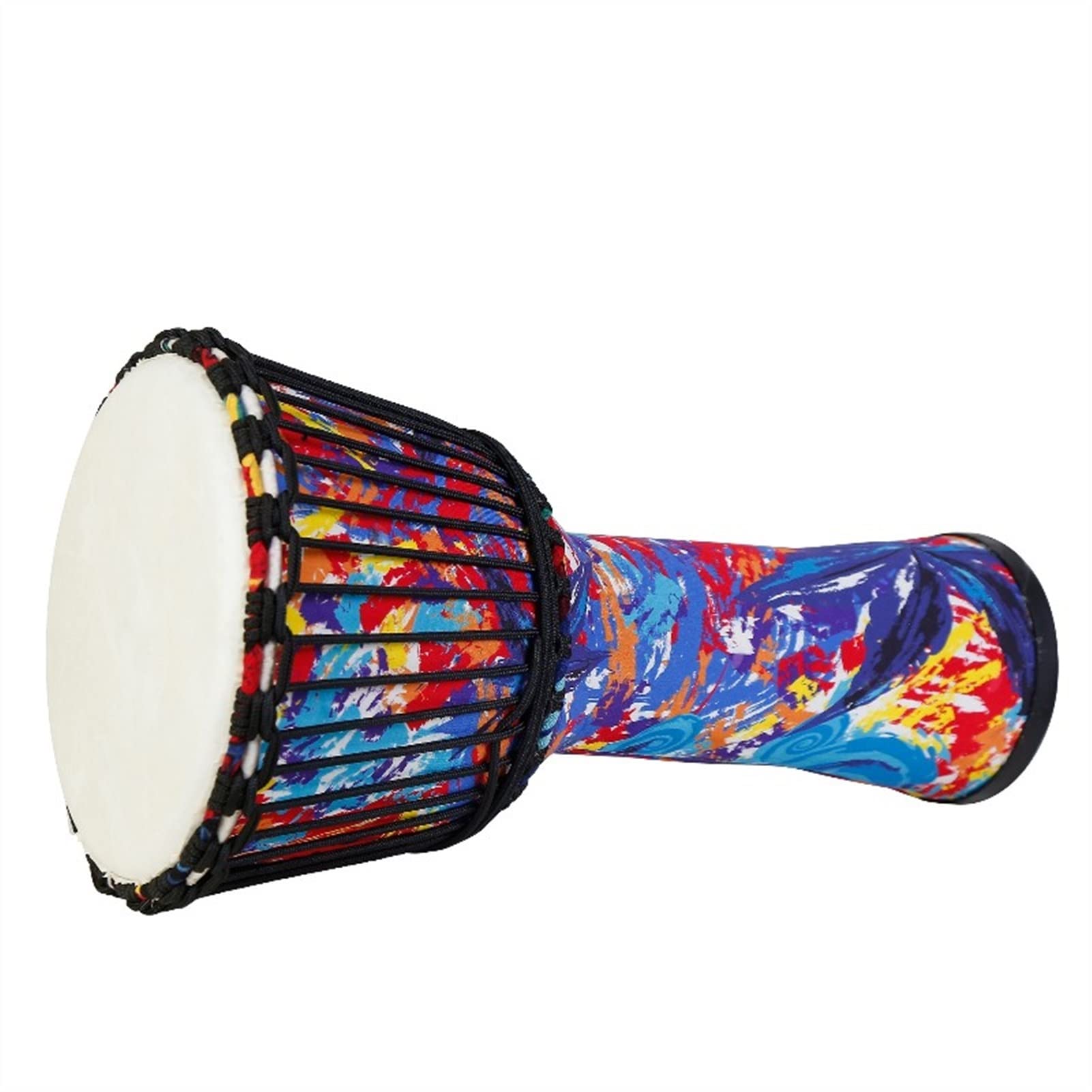 FLFL Djembe Tambor Piel De Oveja De 10 Pulgadas Abdominales Cuerpo Ligero Portátil Djembe Niños Grandes Escuela Primaria Principiante Jugando Azul Leaf