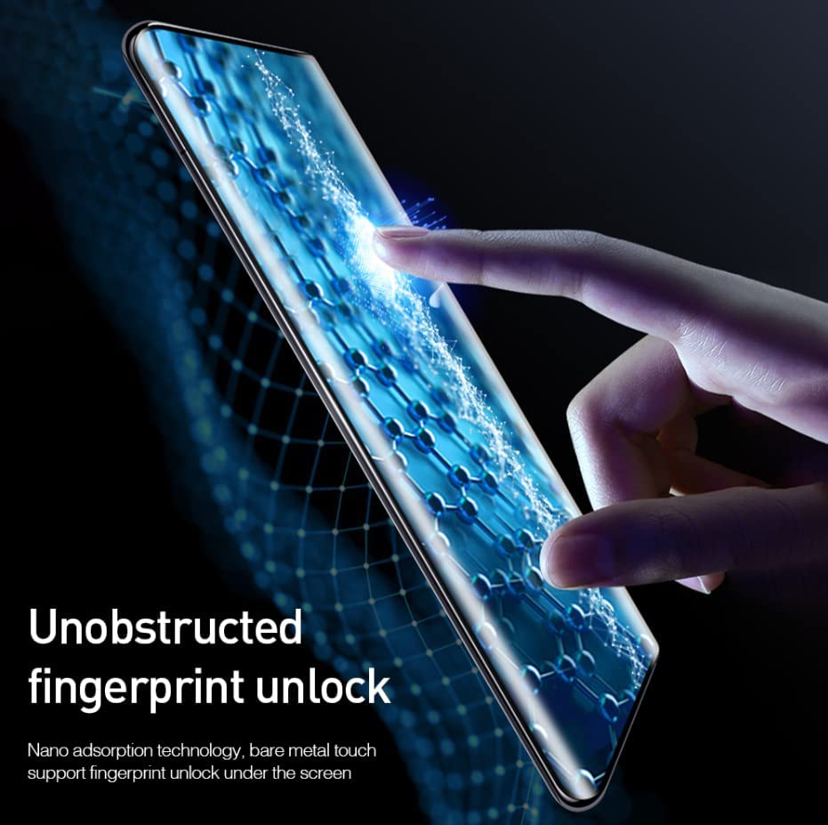 Image of STP FEEL Advanced Curved UV Tempered Glass Protector for Oneplus 9 Pro (6.7 Inch, Pack of 1) Border Less Full Screen Coverage UV Screen Protector Guard with Installation Kit