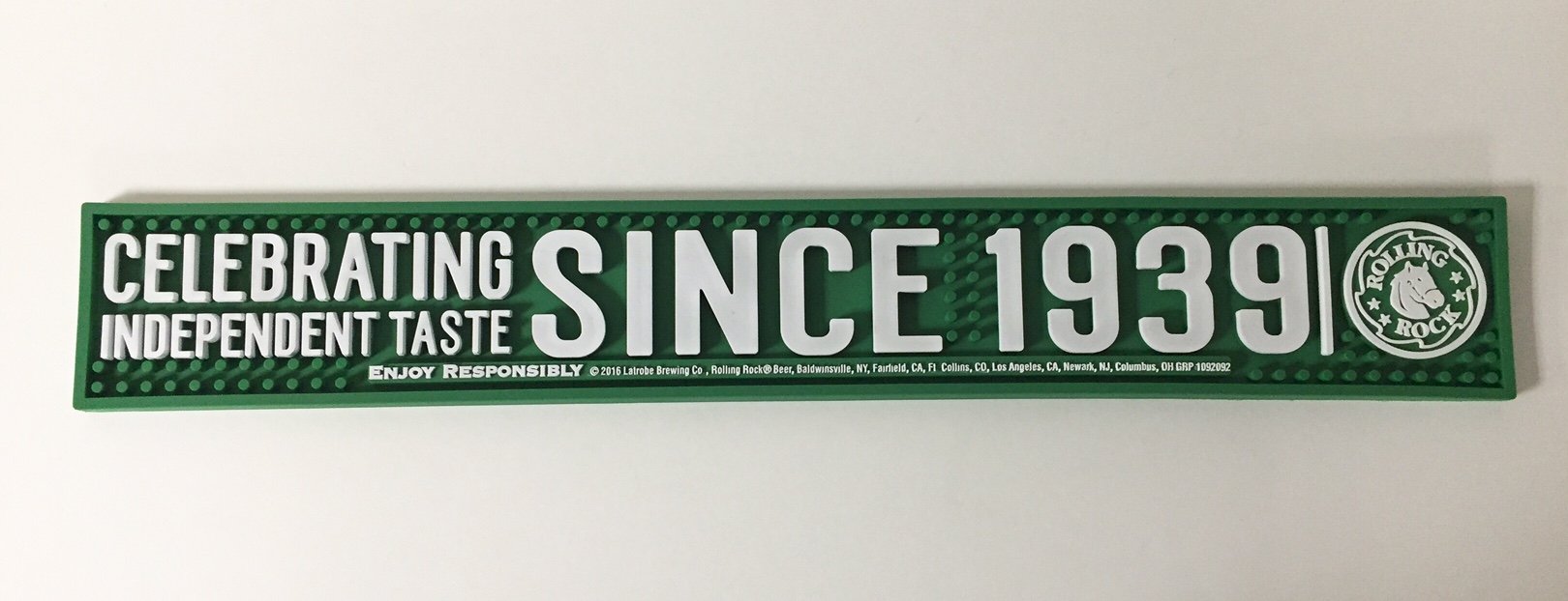 Rolling Rock 2016 Style Bar Pouring Spill Mat 24" x 3.5"