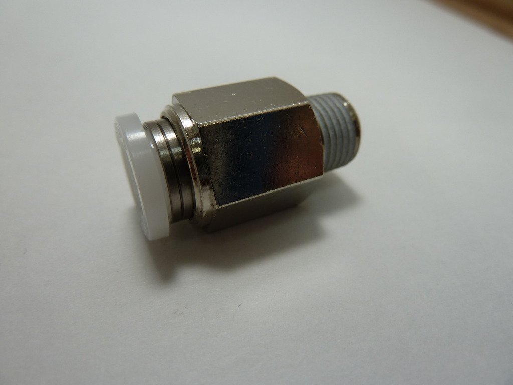 Mindman PC5/16-N1UT Pisco Fitting, Straight, 1/4 Tube Diameter, 1/8 Thread Size NPT