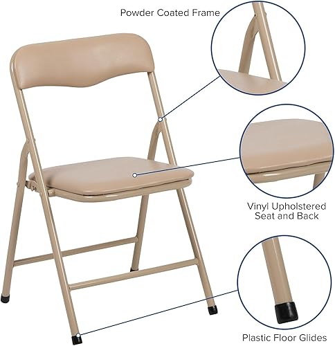 Miniatura 131 de Flash Furniture Mindy Kids - Mesa plegable de color bronceado para niños Beige Bronceado,Negro