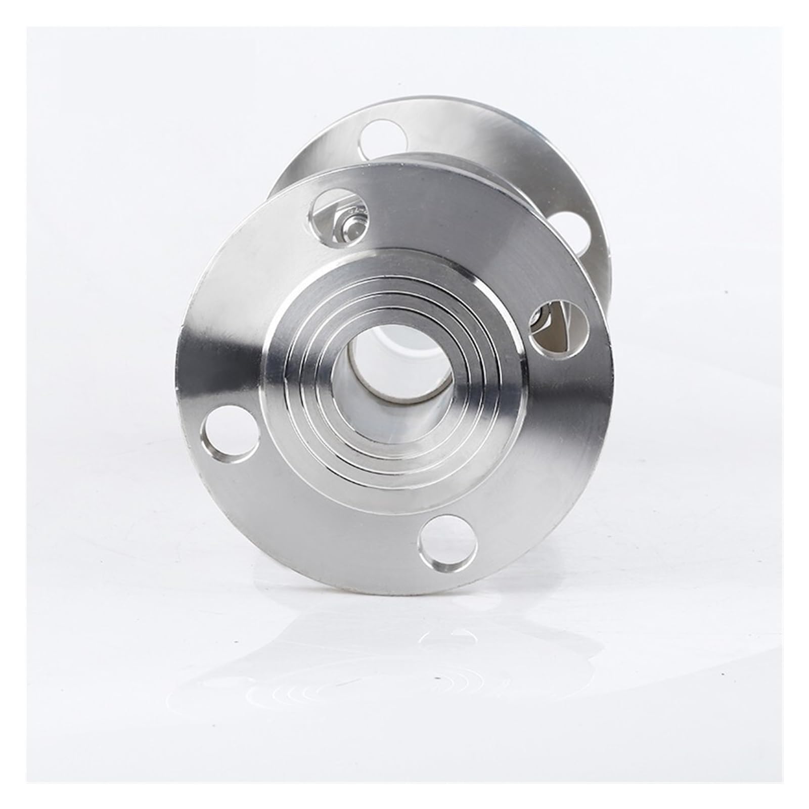 KACOME 304 Stainless Steel Flange Sight Glass 316 Sanitary Carbon Steel Glass Straight Through Polished Observation Pipe Sight Glass HGS07(Carbon Steel DN150)