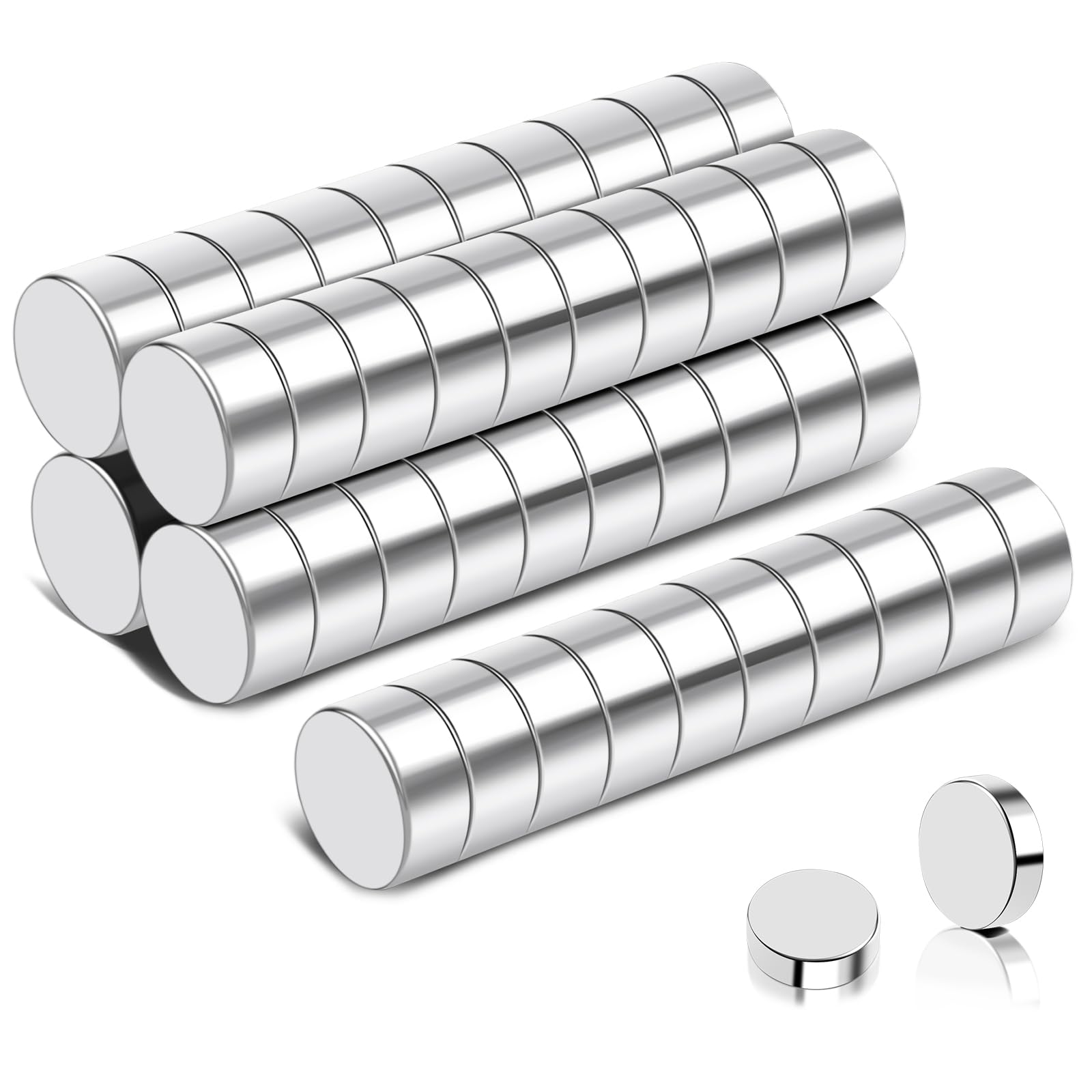 TRYMAG Small Neodymium Fridge Magnets, 50Pcs Refrigerator Magnet 6x3mm