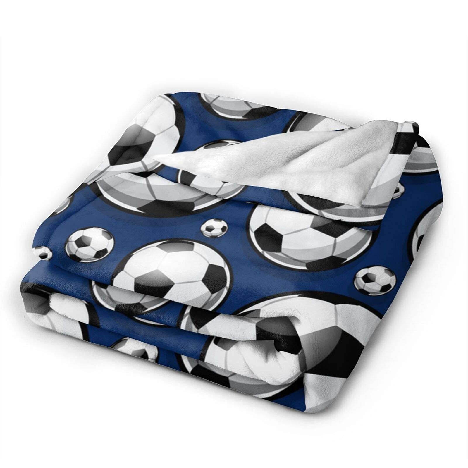 Plaid Décoratif Terrain De Football - Flanelle Douce Et Chaude, 150 X 200 Cm - Pour Canapé, Lit, Bureau - Lavable En Machine - 4