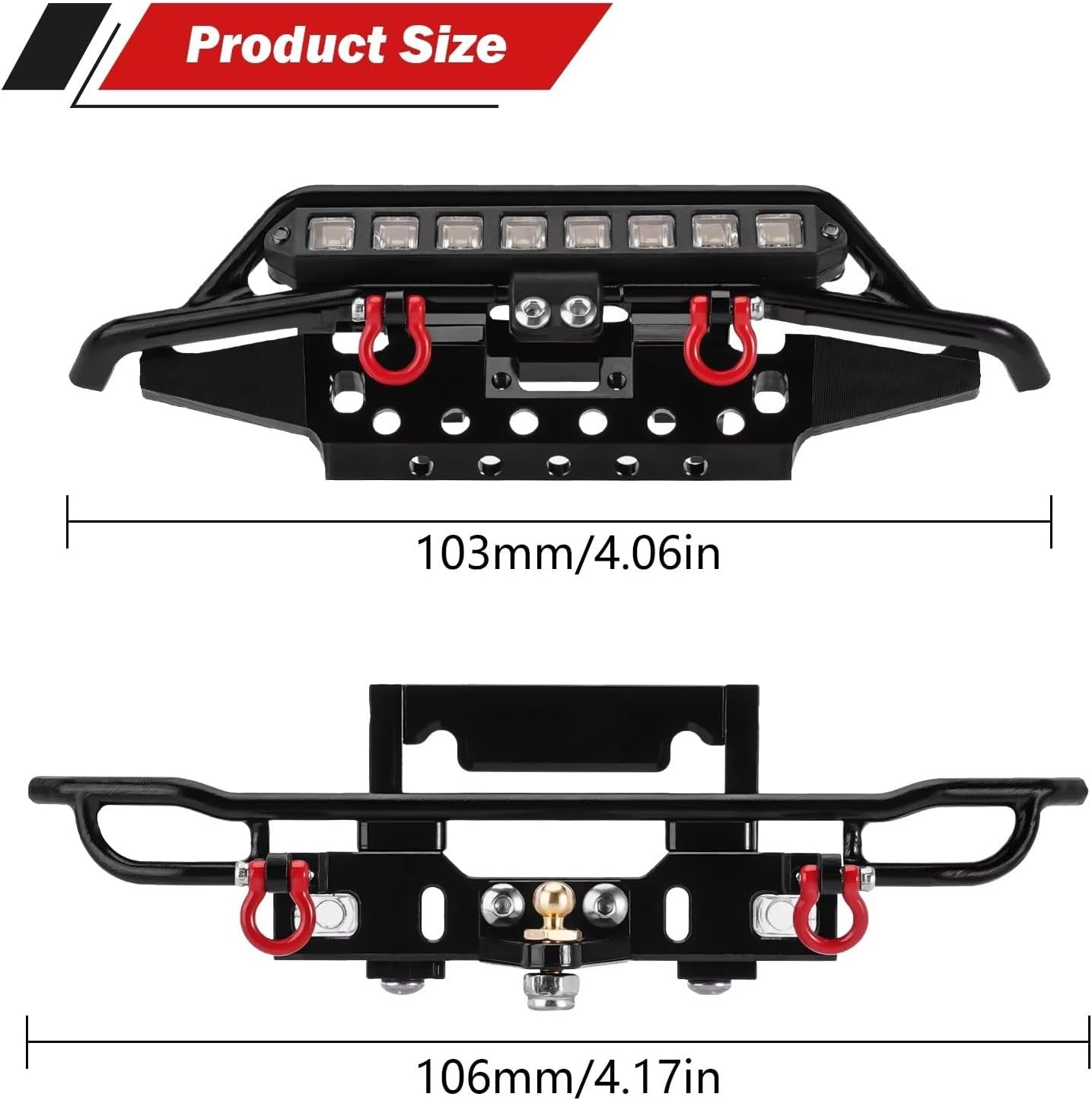 Compatible With TRX4M For Bronco 1/18 RCクローラーカーアップグレードパーツ CNCアルミフロ