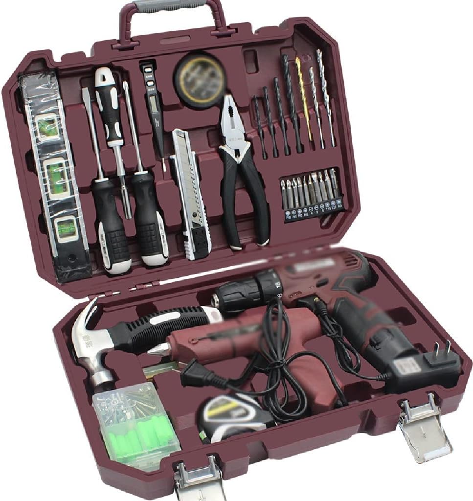 Electric Drill Household Toolbox Set Home Repair Rechargeable Screwdriver Combination