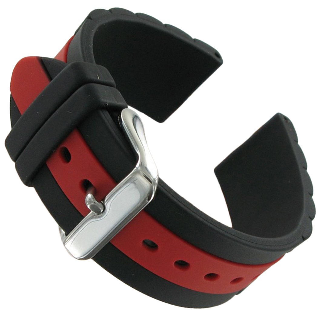 Hadley-Roma MS-3344 Black/Red 20mm Diver