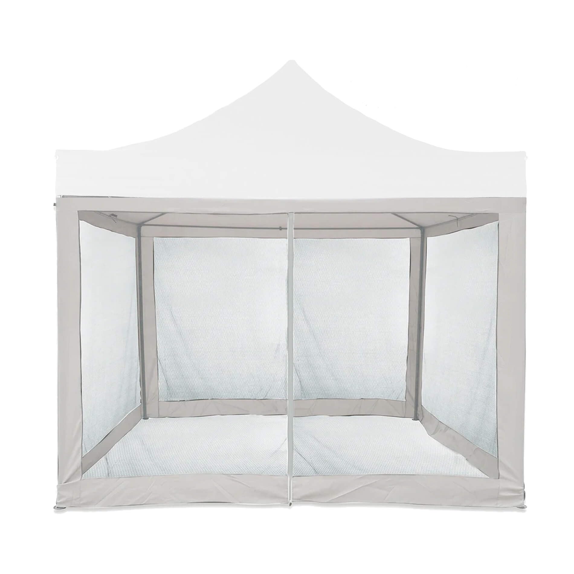 Rebecca Mobili Telo Zanzariera per Gazebo 3x3, Rete Anti Insetti, Poliestere, Bianco, con Lacci, Smontabile, Lavabile - Misure HxL: 240 x 1200 cm - Art. RE7013