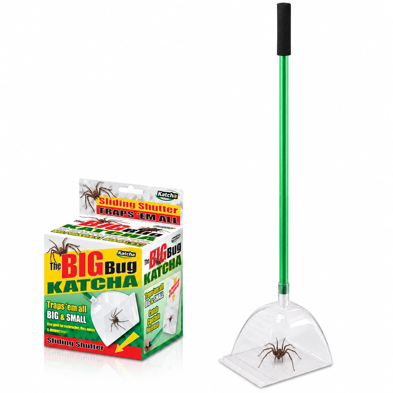 The Big Bug Katcha - Hvata ih sve, velike i male, hvata paukove, ose, škorpione, žohare, muhe, smrdibube, miševe, žabe, gekone i još mnogo toga na dohvat ruke; bez otrova; nema prljavštine; nema više paukova - Ultimate Spider Catcher
