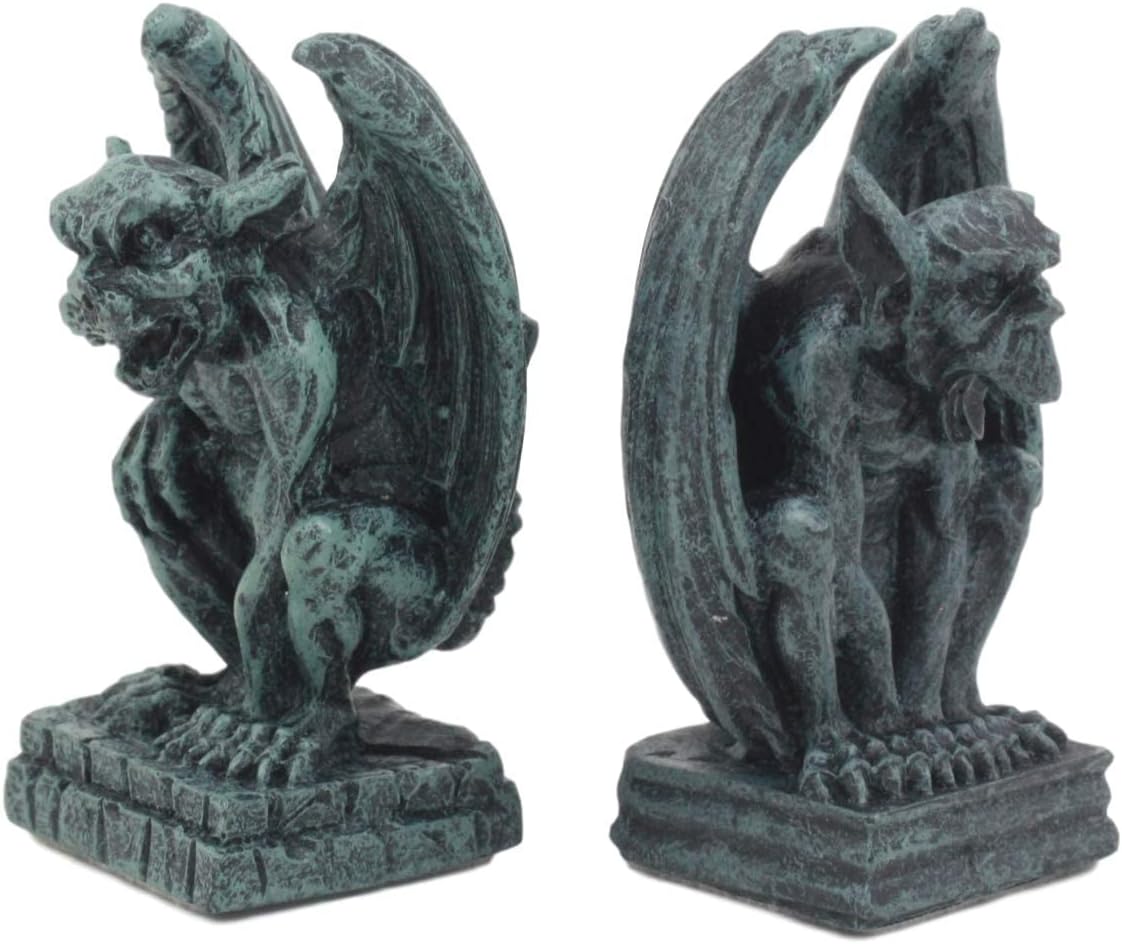 Ebros Gift Notre Dame Castle Top Guardian Mini Gargoyles Crouching On Stone Pede…