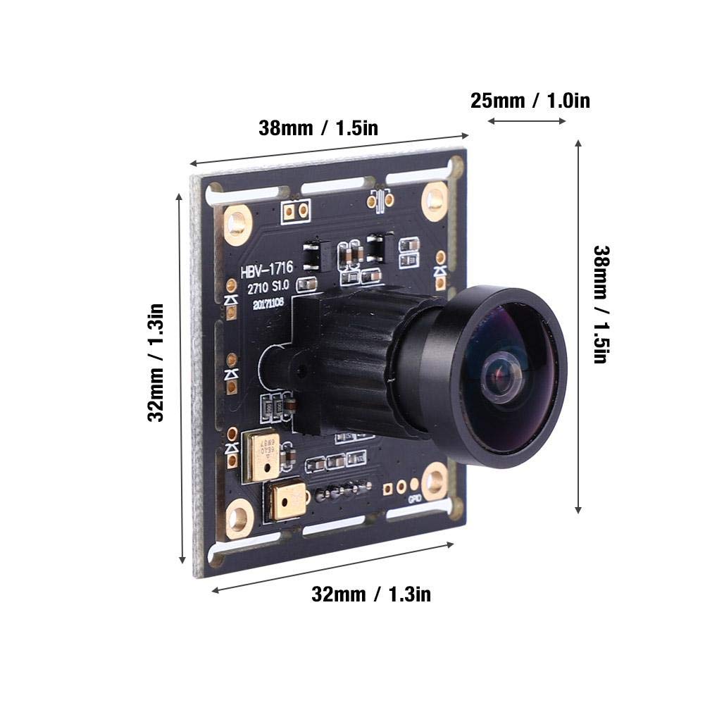 Moduł kamery USB, Keenso szeroki obiektyw USB 140° HBV-1716WA 1920 x 1080 2 miliony pikseli z chipem OV2710