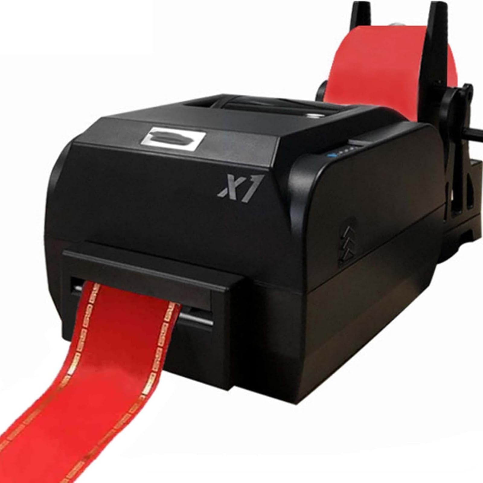 Satin Ribbon Printing Machine with Holder,200 Dpi Digital Ribbon Printer Thermal Label Printer Foil Stamping Printing Machine,150mm/s,Supports 50+ Languages,DIY Decorative Ribbon,108mm