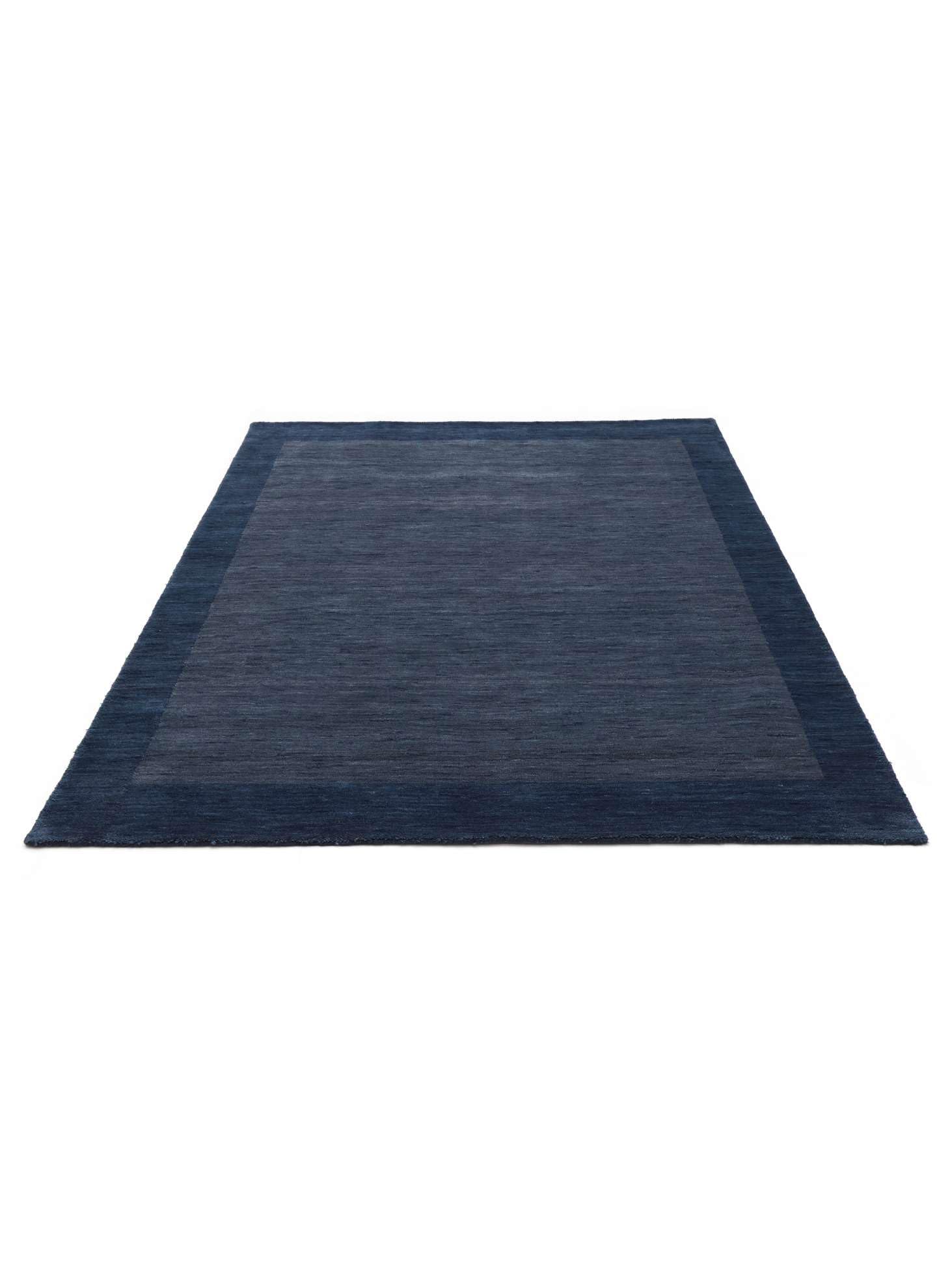 RugVista Handloom Frame Alfombra, 200 x 300 cm, Oscuro Azul | Rectangular, Pelo medio, Limpieza en seco