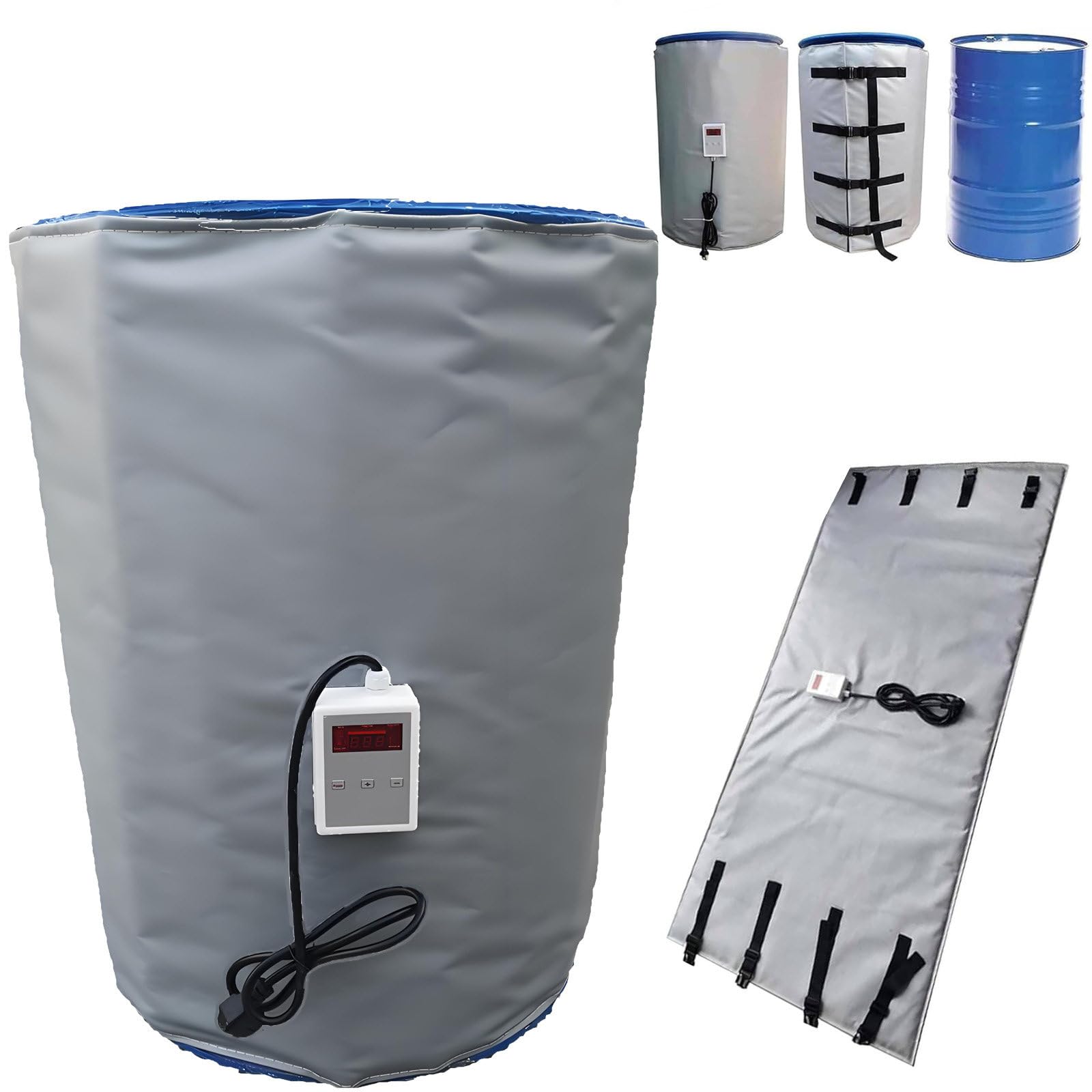 Mata grzewcza 4000 W do zbiornika IBC 275 galonów z pełną izolacją 200L | Pomaga zachować odpowiednią lepkość podczas pompowania, mieszania i opróżniania materiałów termowrażliwych.