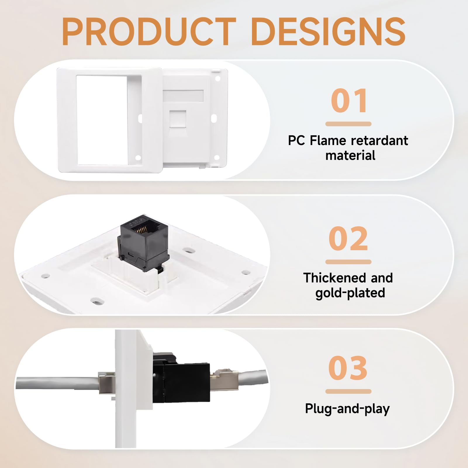 presa di rete dati rj45 cat6 cat7 cat8 compatibile gewiss system bianco o nero