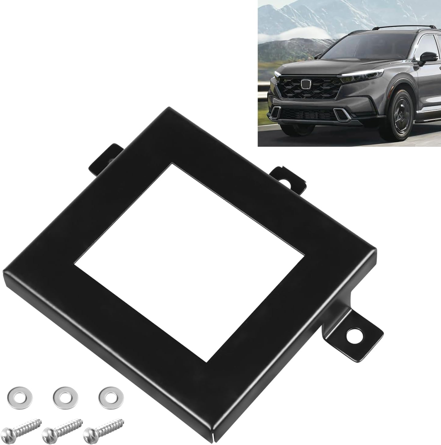 Front Radar Sensor Protector Cover Compatible with for 2023-2025 All Honda CR-V Models Anti Theft Distance Radar Sensor Protection Bracket Accessories with Screws