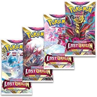Pokémon | Pokemon TCG: Sword & Shield 11 Lost Origin Booster Packs x4 | Card Game | One of Each Art + TitanCards Toploader