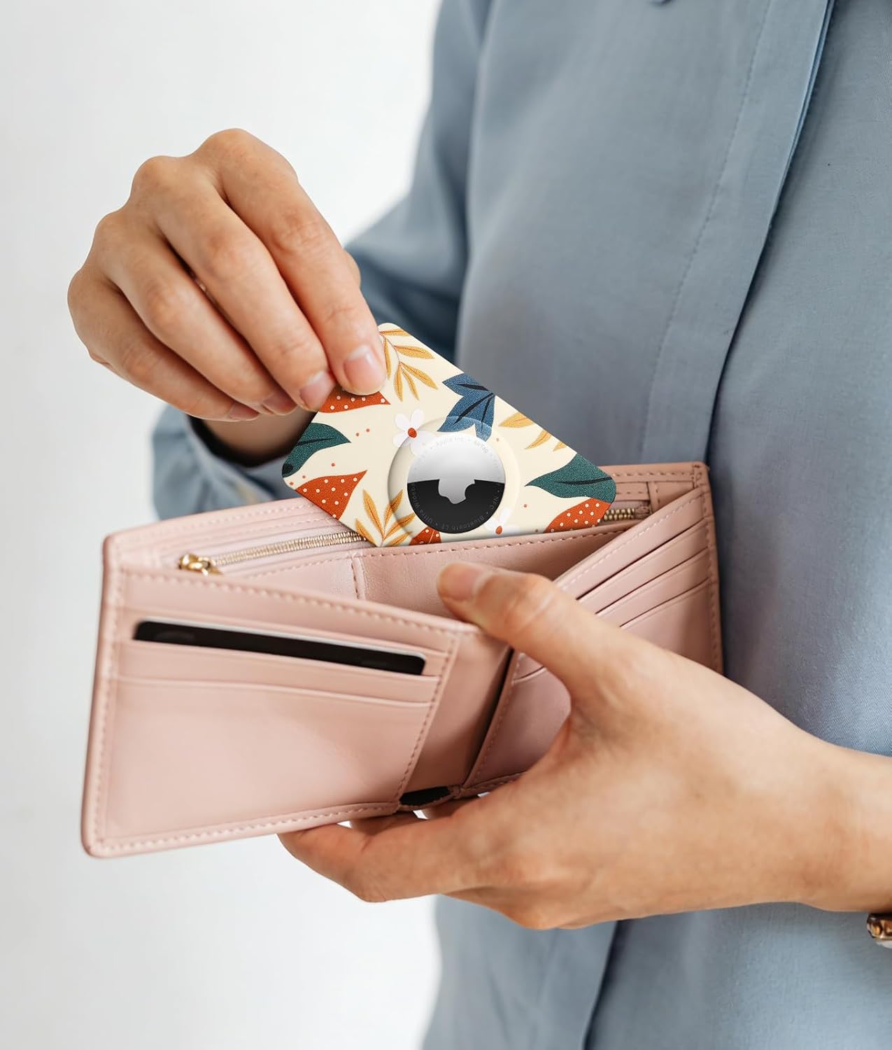 for AirTag Wallet Holder Card, Thin Case, Plant image 3