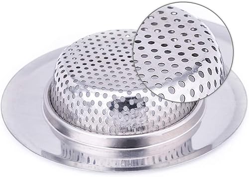 Miniatura 3 de 2 tapa de coladera para lavaplatos de la cocina, de acero inoxidable, de carga pesada, con borde grande y amplio y 4.5 in de diámetro, ideal para la